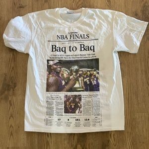 Rare Vintage T Shirt Lakers 2001 Shaq and Kobe